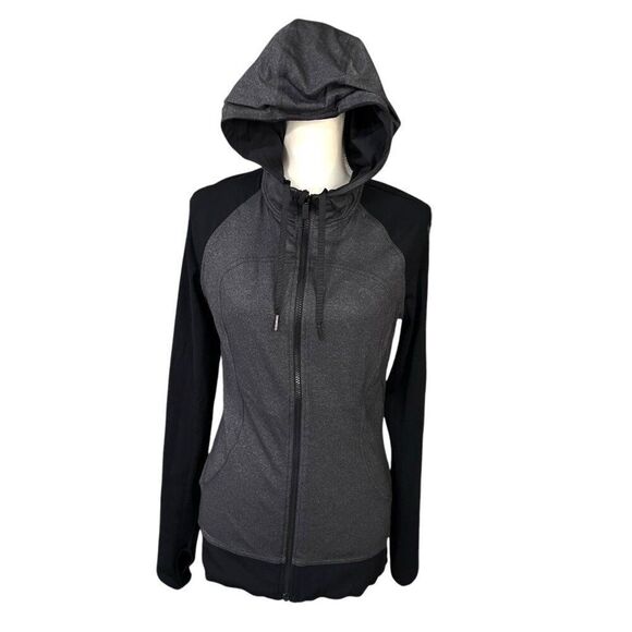 Lululemon Reversible Dance Studio Jacket Rib Sleeve Black Size 8 - Picture 1 of 13